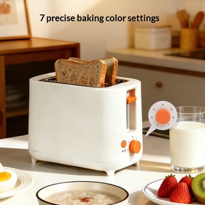 Tostadora Eléctrica Vertical Automática Blanca para Desayuno, Tostadora de 2 Rebanadas para Pan Grueso, Modelo BT036 - Product Image 4
