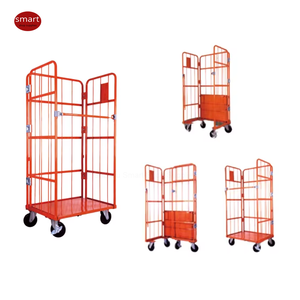 Chariot logistique à quatre côtés en treillis métallique de 500 kg pour la manutention de matériaux en vrac en entrepôt B2B - Product Image 3