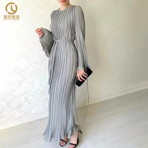 Nouveau Design Robe Musulmane Modeste à Manches Évasées – Vente <span class=keywords><strong>en</strong></span> Gros Usine de <span class=keywords><strong>Robes</strong></span> Plissées <span class=keywords><strong>Longues</strong></span> Musulmanes - Product Image 1