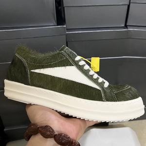 En stock Chaussure montante unisexe en cuir Owens blanc à lacets, de luxe et de créateur, à semelle épaisse, style décontracté et mode - Product Image 5