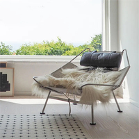 Chaise longue inclinable en métal de style nordique moderne, mobilier pour la maison, salon, appartement, balcon, hôtel