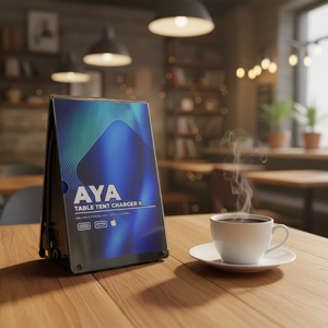 Stazione di Ricarica per Telefono da Scrivania Y2 Power <span class=keywords><strong>AYA</strong></span> II con Cavo 3-in-1 Opzionale per Branding e Grafica, Caricabatterie Compatto per Cellulari - Product Image 1