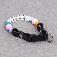 Collier pour chien personnalisable en cuir véritable perlé coloré et minimaliste, boucle réglable avec gravure, accessoire pour le cou de votre animal