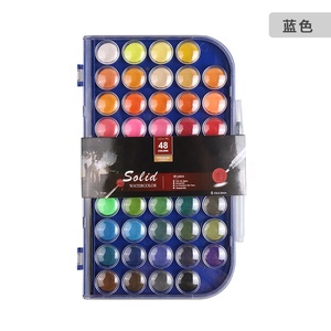 Ensemble de peinture à l'<span class=keywords><strong>aquarelle</strong></span> solide Giorgione 48 couleurs avec pinceau en nylon pour enfants, étudiants, peinture à l'eau - Product Image 2