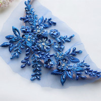 Paillettes 3D multicolores Perlées Broderie Dentelle Fleurs 100% Polyester DIY Coiffe Vêtements Patch