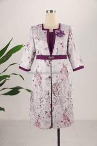 Robes de cérémonie élégantes grande taille pour femmes, motif floral, longueur genou, infroissables, pour l'église, le dimanche, les dîners d'affaires - Product Image 4
