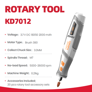 Herramienta Rotatoria Inalámbrica KINGVOS KD7012, Mini Taladro <span class=keywords><strong>Dremel</strong></span>, Pluma de Grabado, Taladro Eléctrico Inalámbrico con Accesorios, Set de Bricolaje - Product Image 6