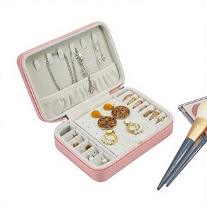 LG7234 Estuche de Joyería Rectangular de Cuero, Impermeable, para Viajes, para Anillos, Collares y Pendientes, Almacenamiento al por Mayor - Product Image 3
