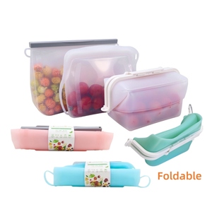 Silicone <b>Bag</b> Custom,silicone Storage Pouch,reusable Silicone <b>Bags</b>,reusable Silicone Freezer <b>Bags</b> - Product Image 6