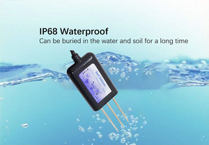 RS485 giám sát trực tuyến Màn hình đọc không thấm nước 4 trong 1 độ ẩm đất và nhiệt độ và EC và độ mặn cảm biến datalogger - Product Image 6