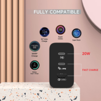 Adaptor Perjalanan Universal EU/US/UK 150W 3-Port Pengisian Cepat PD 3.0 USB-A 2 Port USB-C Bersertifikasi CE/FCC/ROHS OCP/OLP