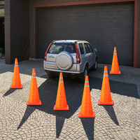 Cônes de signalisation routière pliables, cône de sécurité portable en PP et tissu Oxford, 23 pouces avec 2 bandes réfléchissantes pour avertissement d'urgence