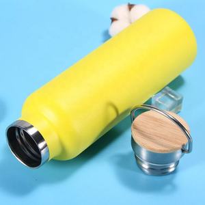 Bouteille d'eau écologique en acier inoxydable à double paroi de couleur personnalisée avec couvercle en acier Fiole à vide pour le camping <span class=keywords><strong>Surface</strong></span> enduite de poudre - Product Image 5