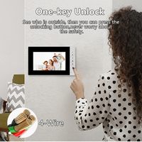 Moniteur de caméra de sonnette vidéo LCD de 7 pouces système d'interphone vidéo bidirectionnel filaire avec vision nocturne déverrouillage à distance pour les maisons de villas