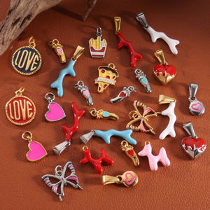 Ocean Sea Shell Decoración Marine Charms DIY Accesorios 18K Oro Inoxidable <span class=keywords><strong>Coral</strong></span> Surtido Diseñador Charms para la fabricación de joyas - Product Image 6