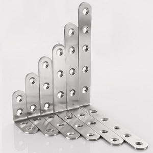 Stainless Steel Angle <b>Brackets</b> <b>90</b> <b>Degree</b> Right Angle Reinforcement Furniture Accessories Support Frames Polished 300 Series - Product Image 3