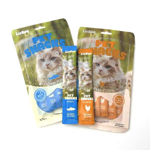 Bolsa de Comida Húmeda Personalizada para Perros y Gatos, 15g, Bocadillo Natural para Gatos con Sabores a Pollo, Atún y Salmón, Golosinas para Mascotas - Product Image 1