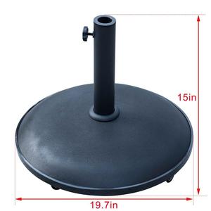 Danlong Hot Selling 55lbs Heavy Duty <strong>Stand</strong> Concrete Outdoor Patio <strong>Umbrella</strong> <strong>Base</strong> With 4 Wheels for Garden Courtyard - Product Image 4