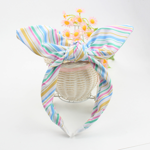 Diademas de Conejito con Orejas de Conejo y Lazo para Niñas, de Tela de Algodón, Accesorios para el Cabello de Niños, para la Primavera y el Festival de Pascua - Product Image 5