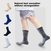 Chaussettes de sport épaisses et rembourrées en coton peigné respirant, absorbant les chocs, pour les sports de plein air