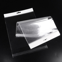 Sac d'emballage transparent OPP auto-adhésif blanc avec trou de suspension, pochette épaisse pour cartes avec trou d'accrochage