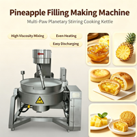 Automatische ananasmarmachine met multi-paw planetaire roerketel voor hoogviskeuze fruitpasta en gebakvulling