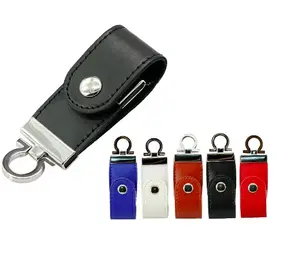 베스트 셀러 PU 가죽 사용자 정의 로고 8GB 가죽 USB 플래시 드라이브 키 pendrive 4GB 16GB 32GB 64GB 메모리 스틱