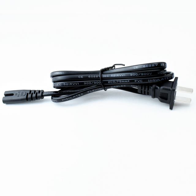 1500MM/150CM/1.5M C7 Plug 2 Pin Dual Core 2X0.75MM2 AC Power Cable for C8 Socket