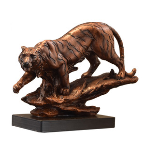 Thanh Lịch Trung Quốc Phong Cách Hổ Đôi Wolf Nhựa Thân Thiện Với Môi Bức Tượng Cho Văn Phòng Bàn Rượu Vang Tủ Lối Vào Hội Trường Phòng Khách - Product Image 5