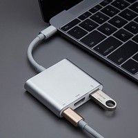 Hochwertiger 3-in-1 Erweiterungsadapter Typ 3 in 1 USB-C Hub mit HDTV + USB 3.0 + USB-C 3 PD Anschluss
