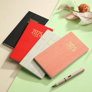 Agenda 2025 A6 en anglais, carnet fin en cuir, petit agenda hebdomadaire, agenda portable, agenda annuel, personnalisable - Product Image 4