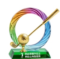 Trophée de golf personnalisé en métal poli gravé au laser pour les tournois