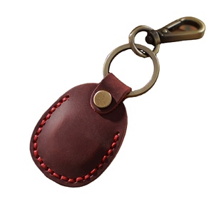 Custom Personalised Genuine Leather Sublimation Rectangle Keyring Engraved logo Leather Keychain for Gift