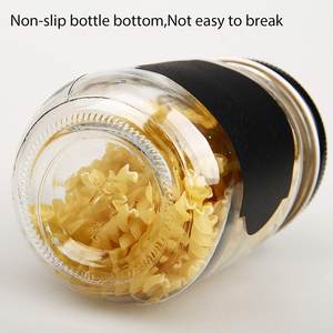 メイソンジャーふた付きガラス瓶ピクルスとキッチン収納用12オンス黒いふた付き広口スパイスジャー - Product Image 3