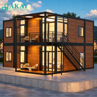 Maisons conteneurs duplex AKAY, panneaux sandwich, maisons modulaires portables préfabriquées, villas écologiques de luxe avec 4 chambres