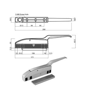 थोक गर्म बिक्री जस्ता मिश्र धातु फ्रीजर ओवन रेफ्रिजरेटर कैबिनेट दरवाजा हैंडल लॉक - Product Image 5