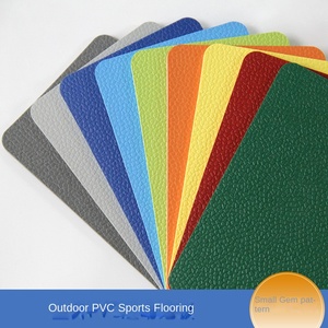 Revêtement de sol en vinyle PVC imperméable à surface texturée en rouleau pour sports en salle, colle pour <span class=keywords><strong>badminton</strong></span>, gymnase, basketball, stade, Lakers Purple - Product Image 4