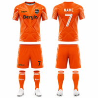Conjunto de Uniforme de Fútbol Personalizado Negro Medianoche, Unisex, Sublimado, de Secado Rápido, Transpirable, Ropa Deportiva para Equipos, Fabricante OEM al por Mayor