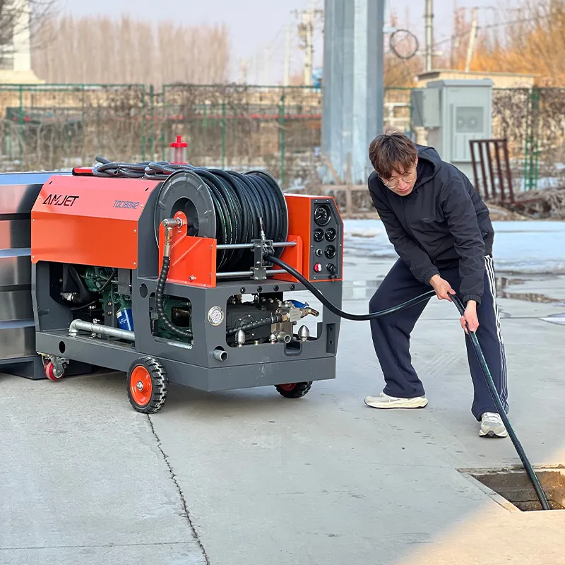 Amjet pipe clean machine scolo pulitore il miglior motore giapponese per 33HP