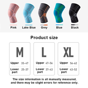 Almohadillas de protección de rodilla deportivas antideslizantes de alta elasticidad Protección profesional Cordón transpirable ligero de punto grueso - Product Image 2