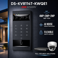 Stasiun Pintu Villa Logam HIK DS-KV8114T-KWQE1 4MP 180 °   Interkom Pengenal Wajah AI-ISP Panoramik