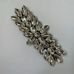 Buket Bros Kristal Berlian Imitasi Besar, Applique Berlian Imitasi untuk Bandana Pakaian