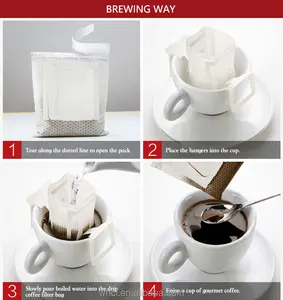 มัลติฟังก์ชั่อัตโนมัติชงกาแฟหยดผงกาแฟไส้กรองถุงภายในและด้านนอกเครื่องบรรจุซอง