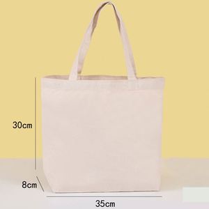Sac fourre-tout en toile vierge de haute qualité pour femme, grande capacité, 40*30*10cm, avec longue poignée - Sac de yoga portable pour usage quotidien - Product Image 3
