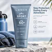 Lotion solaire sport en gros SPF 60+ Protection UV à large spectre pour la réparation de la barrière cutanée Apaisante