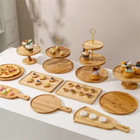 Planche à découper en bois double couche haut de gamme, portable et personnalisable, pour table à desserts, nouveau présentoir à gâteaux transfrontalier, fruits