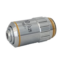 Objectif de Microscope achromatique, lentille d'objectif pour microscope biologique métalique, 4x10x20x40x50x