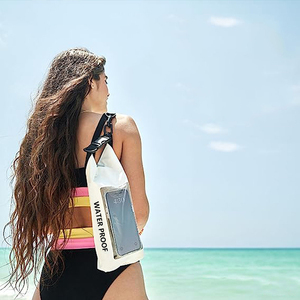 ถุงกันน้ำ PVC ขนาดเล็กมีสายรัดสำหรับว่ายน้ำดำน้ำปีนเขาแพ็คกันน้ำได้แบบพกพาน้ำหนักเบาออกแบบได้ตามต้องการ - Product Image 5