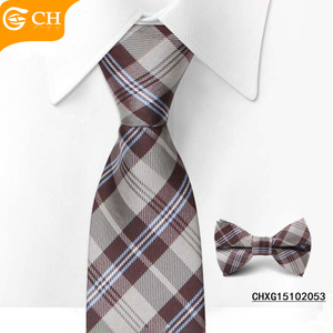 Corbatas tejidas OEM y ODM de fabricante profesional, corbatas ajustadas de poliéster a cuadros escoceses con estampado, corbatas con cremallera escolares personalizadas para niños - Product Image 4