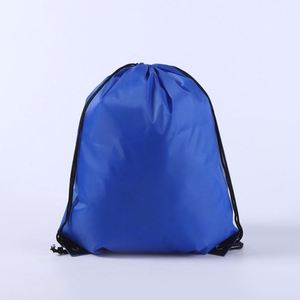 KUUQA Unisex 40pcs <b>Drawstring</b> <b>Backpacks</b> Sports Storage School Gym Travel Blue Patchwork Design Polyester 40cm*34cm/15.7*13.4 - Product Image 2